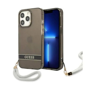 Etui Iphone 13 Pro Max Guess Hardcase Translucent Stap Czarne