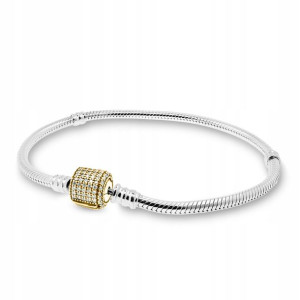 BRANSOLETKA srebrna modułowa charms zawieszka 17cm
