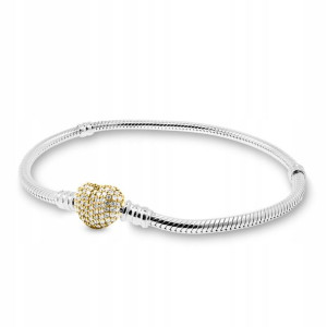 BRANSOLETKA srebrna modułowa charms zawieszka 18cm