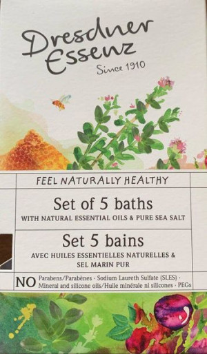 DRESDNER Essenz Zestaw 5 Soli do kąpieli  FEEL NATURA HEALTHY