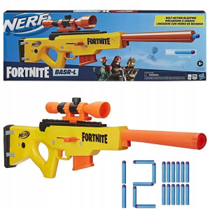 Nerf Fortnite Snajperka Wyrzutnia Basr-l Strzałki