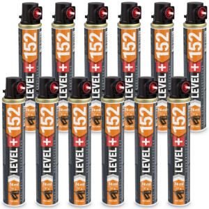 Gaz do Gwoździarek Gazowych Nabój gazowy 12 szt 152mm 74ml 40g L+152