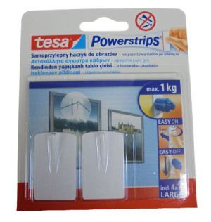 Haczyki Haczyk Powerstrip Do Obrazów Białe 2szt Tesa