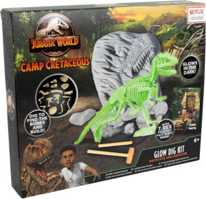 Zestaw wykopaliskowy do wykopywania skamielin Jurassic World świecący w cie