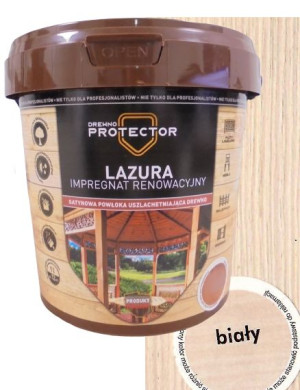 Lazura Impregnat Renowacyjny Do Drewna Biały 1l