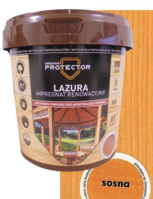 Lazura Impregnat Renowacyjny - Drewno Protector - Dekspol - 1l - Kolor Sosn