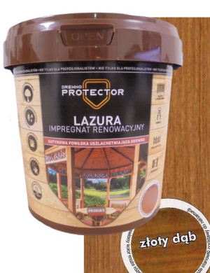 Lazura Impregnat Renowacyjny - Drewno Protector - Dekspol - 1l - Kolor Złot