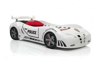 Łóżko samochód Police chłopiec dziewczynka auto LED