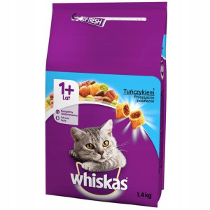 Whiskas Sucha Tuńczyk 1,4kg