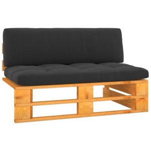 Ogrodowa sofa środkowa z palet, miodowy brąz, drew