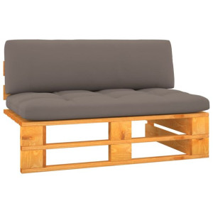 Ogrodowa sofa środkowa z palet, miodowy brąz, drew