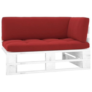 Ogrodowa sofa narożna z palet, biała, drewno sosno