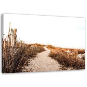 OBRAZ NA PŁÓTNIE Plaża Piasek WydmyTrawy 120x80