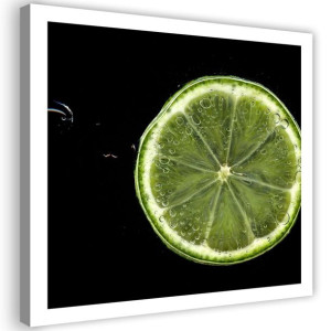 OBRAZ NA PŁÓTNIE Limonka Plaster Owoc Natura 60x60