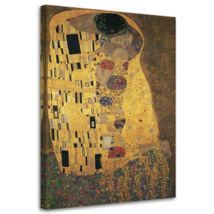 OBRAZ NA PŁÓTNIE REPRODUKCJA Gustav Klimt - Pocałunek 40x60