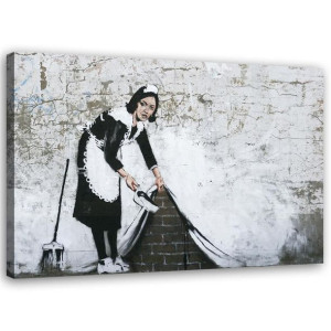 OBRAZ NA PŁÓTNIE Banksy Pokojówka Street Art 100x70