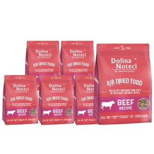 DOLINA NOTECI Suszona karma dla psa Bogata w Wołowinę 6 x 1kg Zestaw
