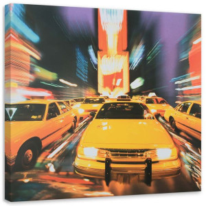 OBRAZ NA PŁÓTNIE Nowy Jork Taxi Miasto 30x30