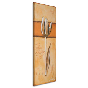 OBRAZ NA PŁÓTNIE Tulipan Kwiat Akwarela 40x120