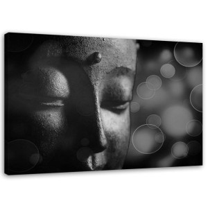 OBRAZ NA PŁÓTNIE Buddha Zen czarno biały 90x60