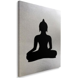 OBRAZ NA PŁÓTNIE Buddha czarny zen 80x120