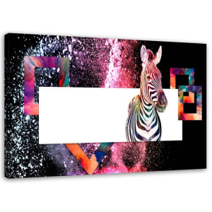 OBRAZ NA PŁÓTNIE Zebra Zwierzęta 100x70
