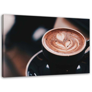 OBRAZ NA PŁÓTNIE Kawa Latte Filiżanka 60x40