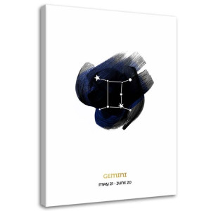 OBRAZ NA PŁÓTNIE Znak zodiaku Bliźnięta Horoskop 40x60