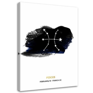 OBRAZ NA PŁÓTNIE Znak zodiaku Ryby Horoskop 60x90