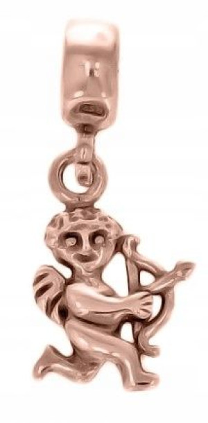 Charms Amorek Anioł różowe złoto srebro 925