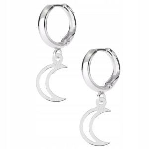 Kolczyki srebrne Księżyc Moon 925