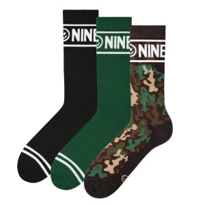 Skarpety Sportowe Długie Unisex NINETIES moro wojskowe 3-pak 41-46