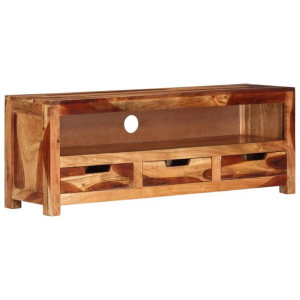 Szafka pod TV, 110x30x40 cm, lite drewno akacjowe