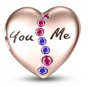 Charms Srebrny YOU ME zawieszka koralik beads Rose