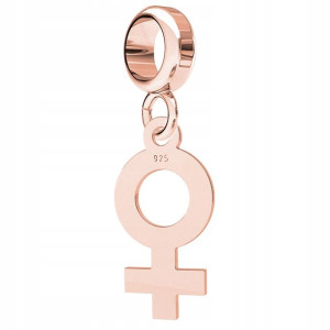 Charms Symbol Kobiety różowe złoto srebro