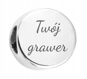 Charms Twój Grawer srebro 925 + GRAWER