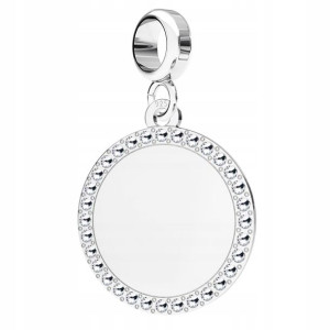Charms wiszący Blaszka Kryształy srebro 925