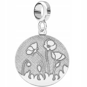 Charms wiszący Blaszka Maki srebro 925