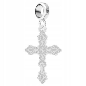 Charms wiszący Duży Krzyż srebro 925