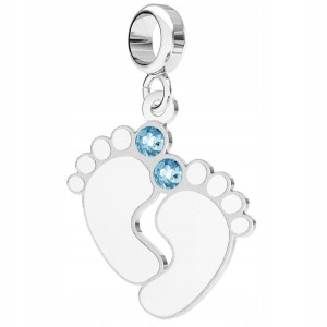Charms wiszący Dziecięce Stópki srebro 925