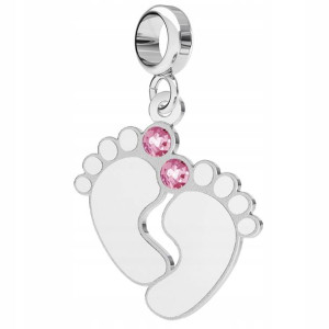Charms wiszący Dziecięce Stópki srebro 925