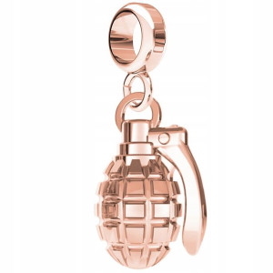 Charms wiszący Granat różowe złoto 925