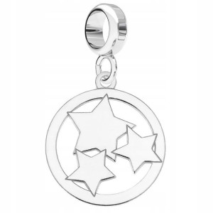 Charms wiszący Gwiazdki W Kole srebro 925