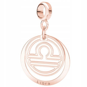 Charms Zodiak Waga różowe złoto srebro 925