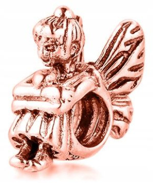 Charms Elf Wróżka różowe złoto srebro 925