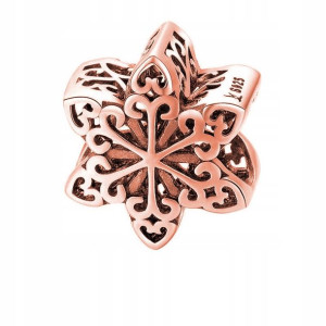 Charms Gwiazda Star różowe złoto srebro 925
