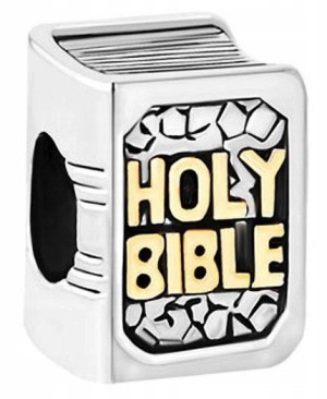 Charms Holy Bible księga srebro 925