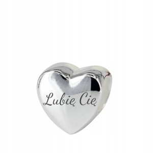 Charms Lubię Cię srebro 925 + GRAWER