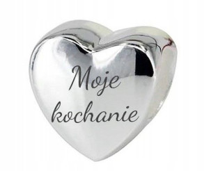 Charms Moje Kochanie srebro 925 + GRAWER