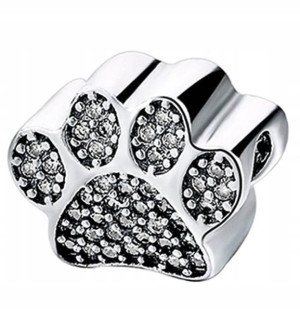 Charms Psia Łapka Pies Piesek srebro 925